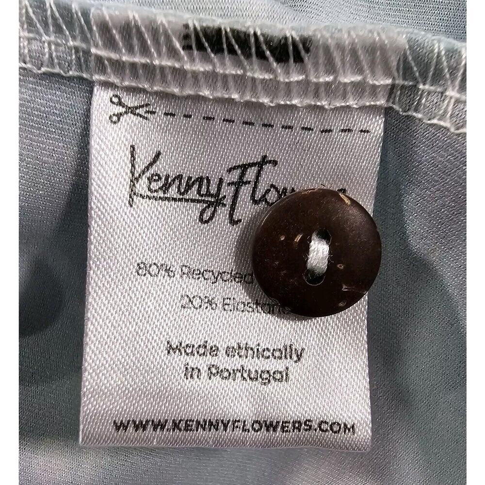 Kenny Flowers Teal & Navy Tropical Leaf Polo - Picture 6 of 10